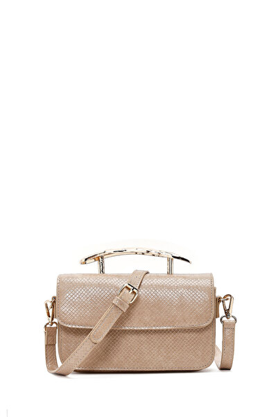 Derimod Kadın Bej Uzun Askılı Desenli Mini Kol Çantası 25ABD250840