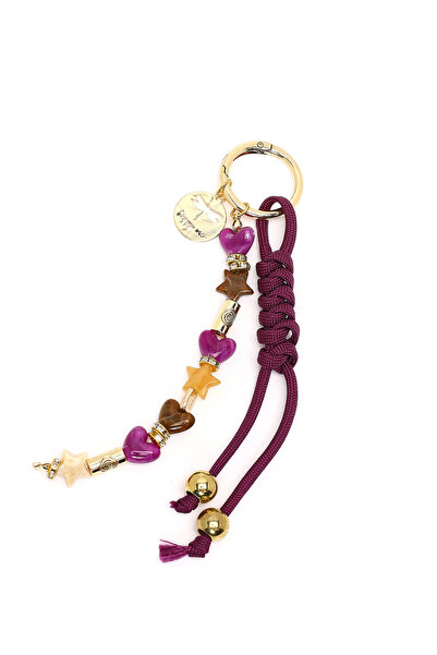 Derimod Women's Purple Beaded Metal Charm 000A2D470014