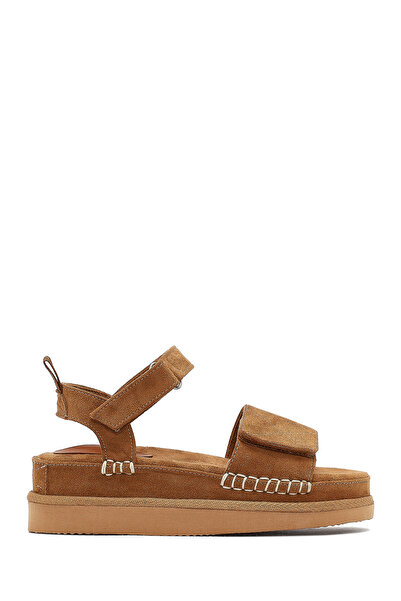 Derimod Sandale de damă din piele intoarsa cu talpa groasa 25SFE145110