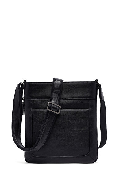 Derimod Erkek Siyah Uzun Askılı Deri Postacı Çantası 25SBD3017FT