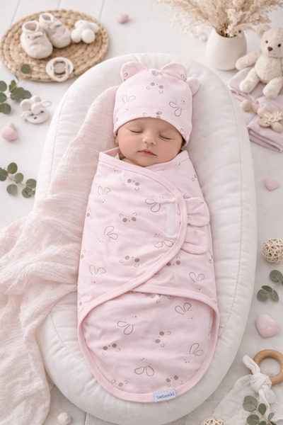 moukou قماش قطني ناعم قابل للتنفس للأطفال من 0-3 أشهر، مصنوع من القطن بنسبة 1...