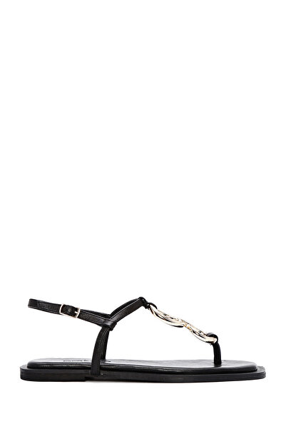 Derimod Sandale din piele pentru femei, negre, cu curele din spate, 25SFD270218