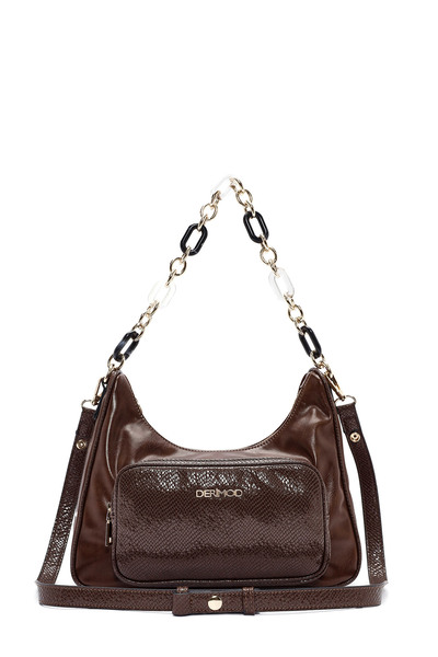 Derimod Women's Brown Double Strap Shoulder Bag 25Wbd282314