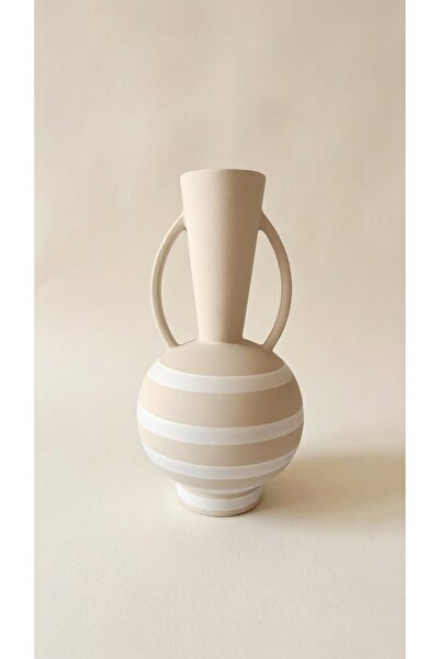 Minteks ВАЗА MAUDE - Бяла/бежова тъкан