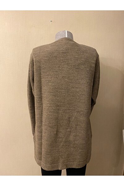 TEK Kışlık Yün Tipi Anne Hırka Boncuksuz / Vizon