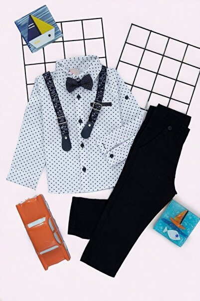 Egelite Papion pentru băieți Cămașă de in Pantaloni agățați Partea de jos de ...