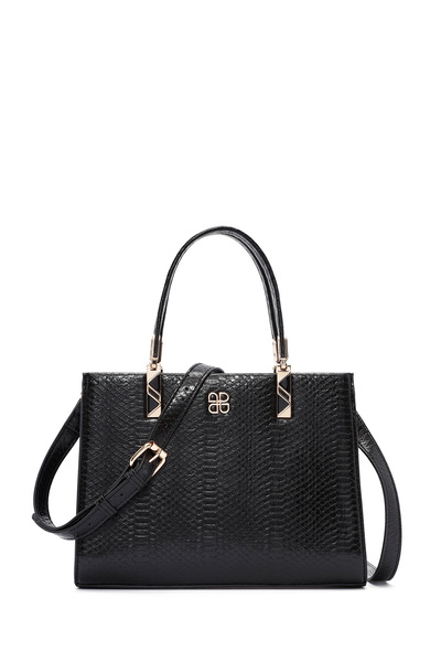 Derimod Women's Black Long Strap Printed Shoulder Bag 25Wbd282440