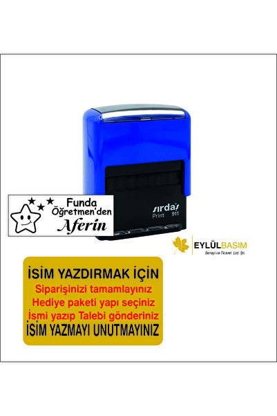 İsime Özel Öğretmen Kaşesi (911 SİYAH)