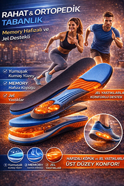 wicromed Konfor Ortopedik Iç Tabanlık, Tüm Gün Yorgunluğa Karşı Rahatlık Şok ...