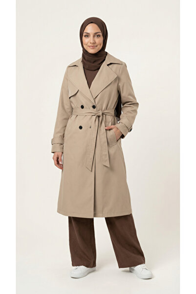 BENAHOLL Dorera Trench με κορδόνια στα μανίκια και κουμπιά στο μπροστινό μέρο...