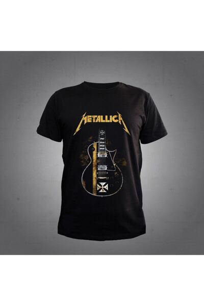 Herşey Nota Μπλουζάκι κιθάρας Metallica Μαύρο Unisex