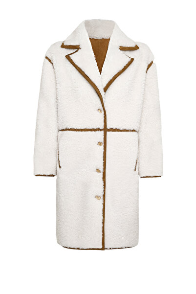 Derimod Tahoe Women's Beige Teddy Coat 24Wgp5270Ff