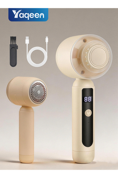 yaqeen ماكينة حلاقة قماشية لإزالة الوبر، مزودة بـ 6 شفرات ومحرك قوي، تعمل بشح...