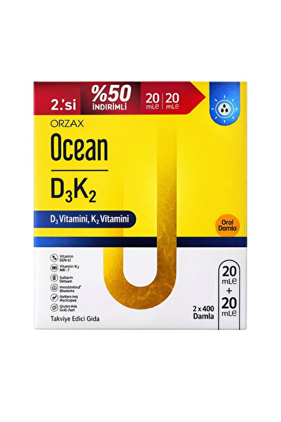 Orzax STD Orzax Ocean D3K2 Damla 20 ML 2 Adet ( TEKLİDİR )