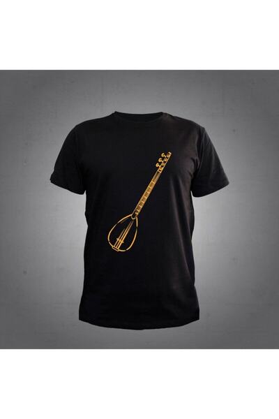 Herşey Nota Ligatură Saz tricou Negru Unisex