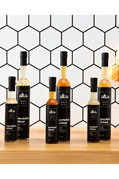Alta Naturel Organik Fermente Küçük Sirke Paketi 250 ML (Portakal-Greyfurt- M...