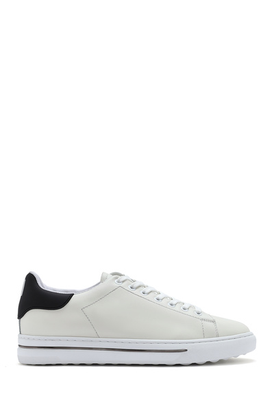Derimod Men's White Lace-Up Leather Sneaker 25Sfd 650618
