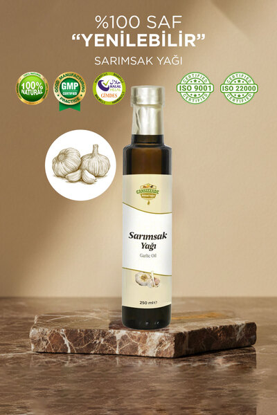 Cansızzade %100 Doğal Sarımsak Yağı - Saf Zeytinyağı Maserasyonu - Saç ve Kaş...