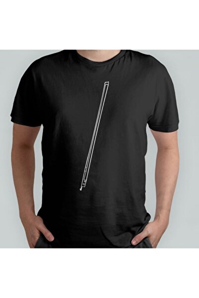 Herşey Nota Цигулкова лък Черна тениска Унисекс