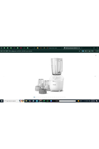 Philips Plastic Jar Blender - 450W, 1.9L - 1 Speed + Pulse - Comes with a Mil...