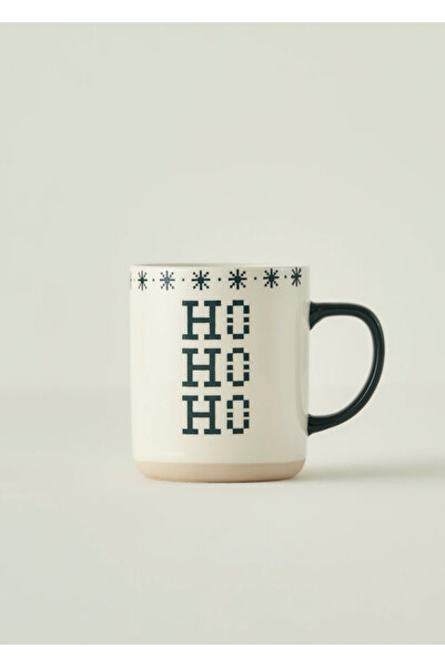 Bella Maison كوب هوهوهو للعام الجديد من الخزف الحجري باللون الأخضر (470 سم مكعب)