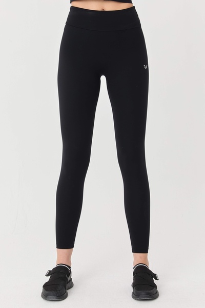 bilcee Черни спортни клинове с висока талия и ликра за отслабване - 9729