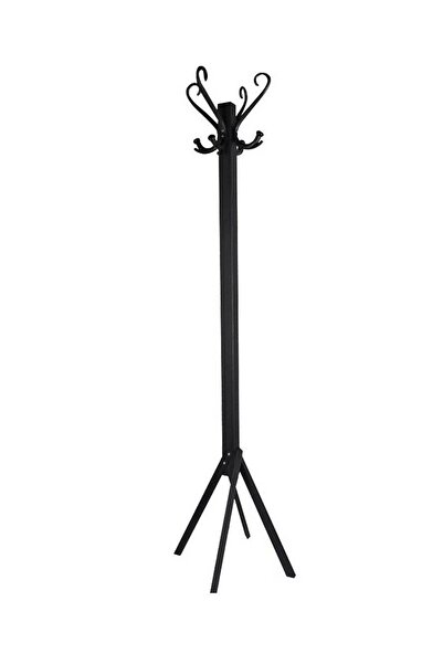 Ofisbazaar Walk Klasik Tasarım Ayaklı Askılık Siyah Metal Gövde