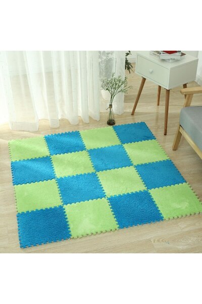 OEM Set 10 Bucati de covor sub forma de puzzle, din spumă EVA, 30×30 cm, verd...