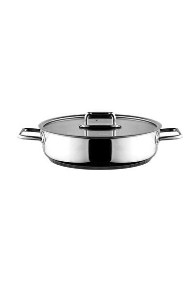 Aryıldız Colombus Metal Kulp Cam Kapak Basık Tencere - 30 Cm