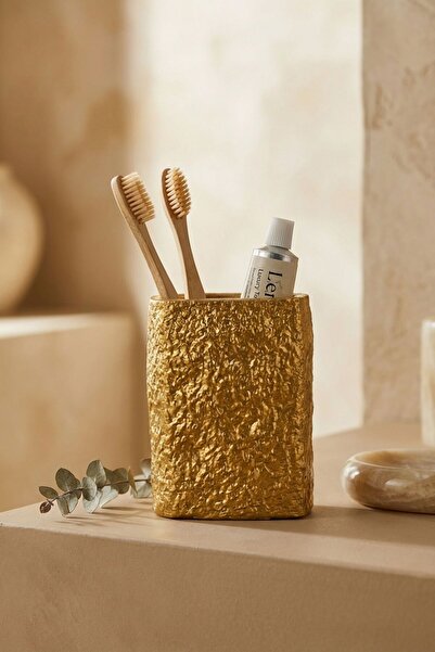 Star Master Diş Fırçası Kabı Diş Fırçalığı Fırçalık Altın Renk Model 7