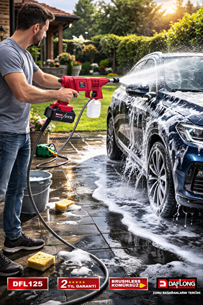 DAFLONG PRO BAKIR SARGILI YÜKSEK BASINÇLI OTO YIKAMA VE SULAMA TABANCASI DFL-125