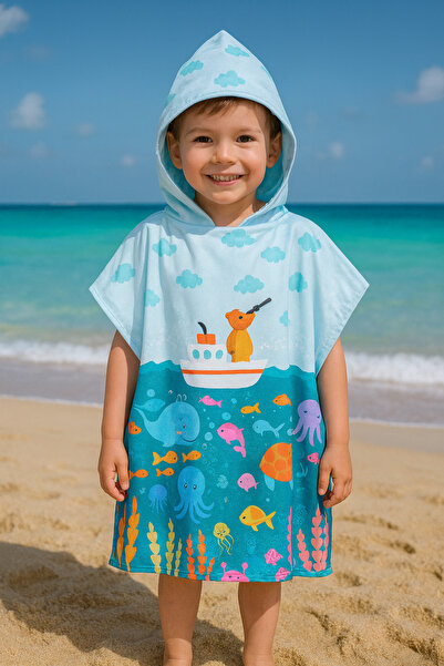 Dotamess Çocuk Panço Plaj Havlusu - Deniz Havlusu