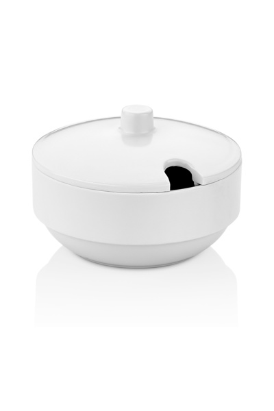 Vural Thermoform وعاء سكر فورال ميلامين 230110 بغطاء دولي - 10 سم