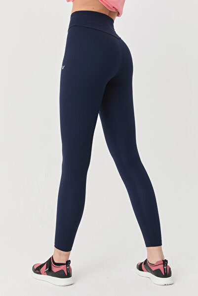 bilcee Navy Blue High Waist Recovery Women's Sports Tights - Full Lycra 9729