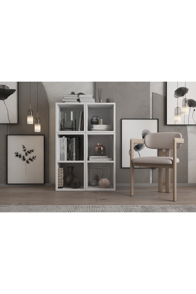 Nettrends Raflı Kitaplık 65 cm Beyaz Ktp-1024