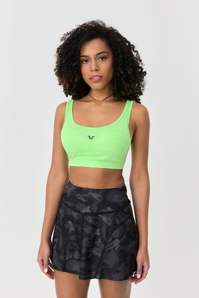 bilcee Γυναικείο αθλητικό σουτιέν από πολυαμίδιο με μεταξένια απόλαυση, με νέ...