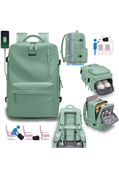 Quasar & Co. Travel backpack, cabin hand luggage, trolley attachment, 43x30x2...