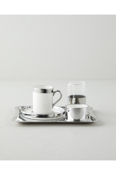 English Home Harmony Silver Porselen Tek Kişilik Kahve Sunum Seti 100 ml Beya...
