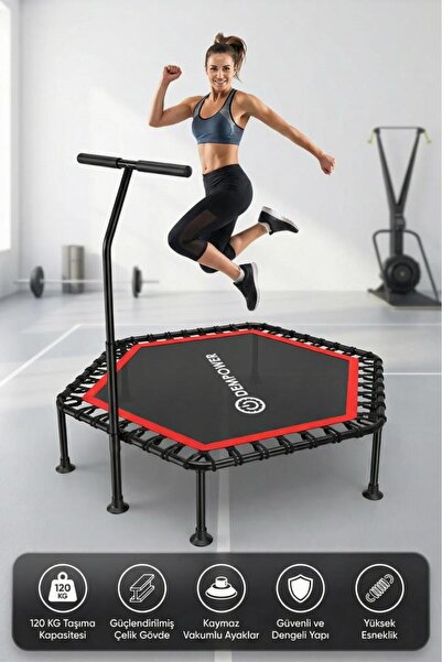 DEMPOWER Destek Barlı 120 Kg Taşıma Kapasiteli Trambolin 100 cm