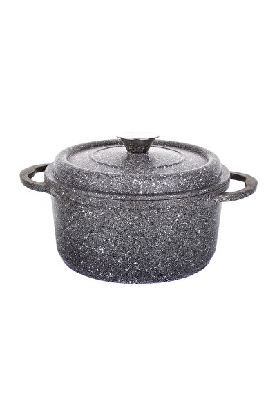 Aryıldız وعاء طهي عميق من الألومنيوم المصبوب طراز T-T جرانيتيوم بعمق 24 سم