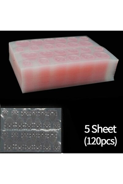 Choice 120 قطعة من غراء هلام الأظافر مزدوج الوجهين، شريط لاصق شفاف لتزيين الأ...
