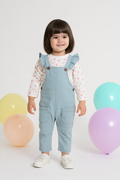 Aydodo Salopet Sweatshirt Double Baby Girl Set