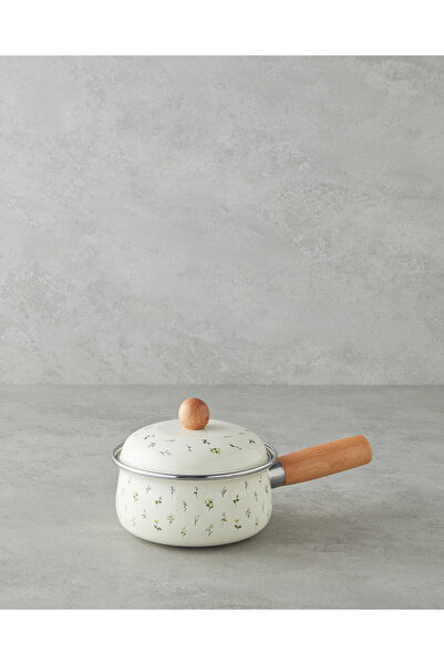 English Home وعاء صوص فلورينا المطلي بالمينا سعة 1.1 لتر كريمي