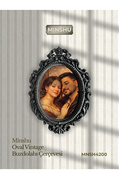 minshu.co Mini Vintage Çerçeve, Magnet Çerçeve, Fotoğraflı Buzdolabı Süsü, He...