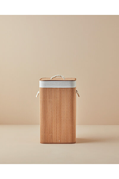 English Home Gina Bambu Çamaşır Sepeti Açık Kahve