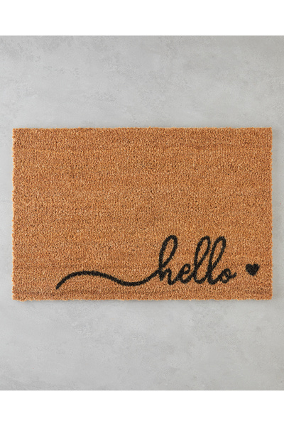 English Home Hello New Day Kapı Önü Paspası 40x60 cm Natural