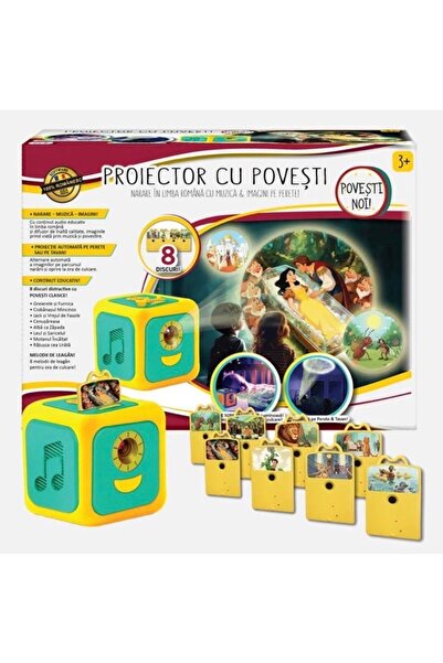 İDEA Proiector de povești noi cu muzică pentru copii, 8 discuri, limba română