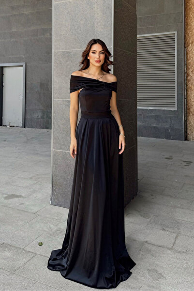 Sindimoda Oliver Madonna Yaka Abiye SİYAH