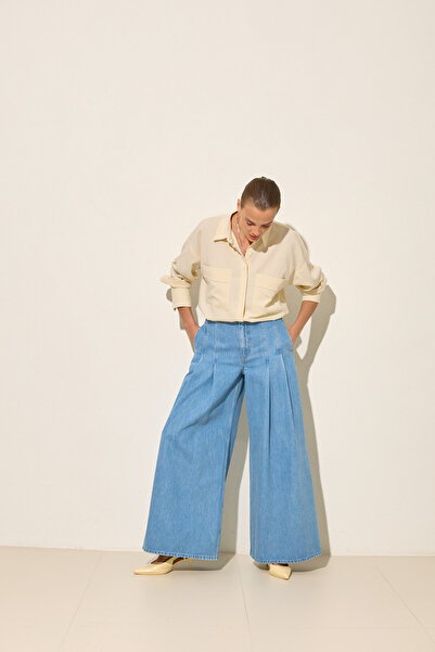 Setre Сини дънки от 100% памук с удобна кройка и детайли от пиле