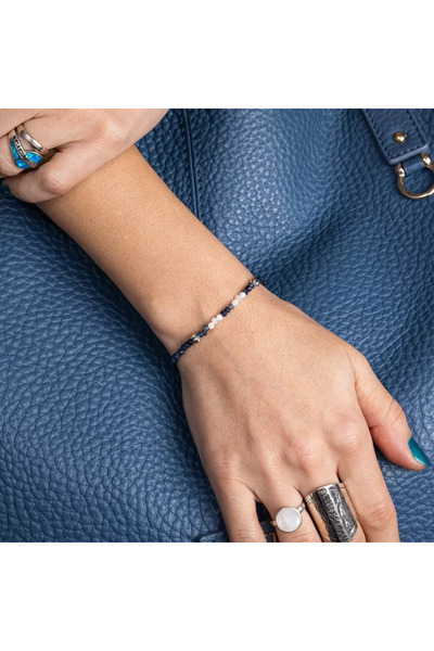 Ezera Brățară de damă Ravindra din safire cu închidere din argint 925